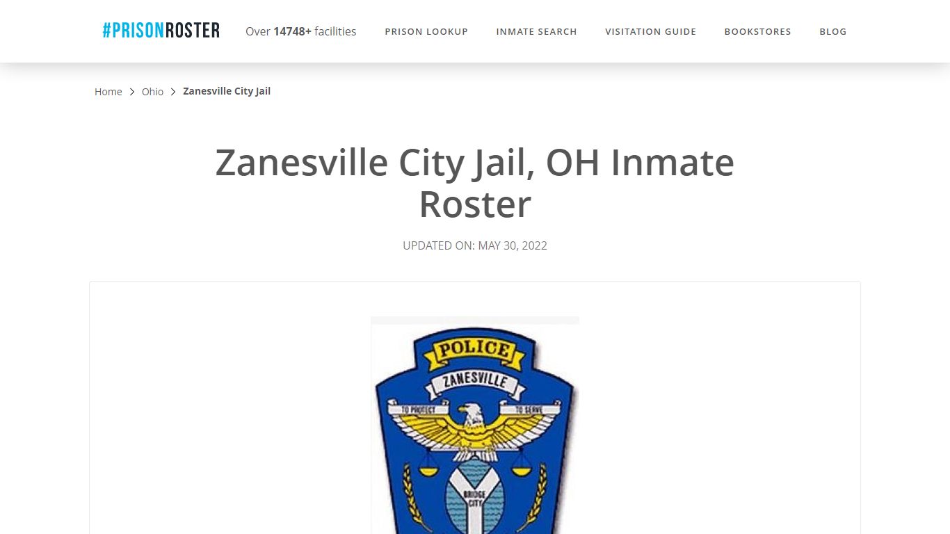 Zanesville City Jail, OH Inmate Roster