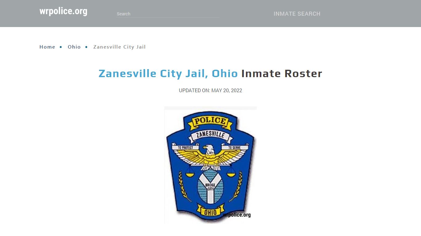 Zanesville City Jail, Ohio - Inmate Locator